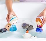 Disney Store Frozen Bath Toy Set Five Dolls Anna Elsa Olaf Sven Kristoff Bucket view 4