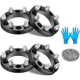 BDFHYK 6x5.5 Wheel Spacers Thickness 1 Inch Compatible with Chevy 1999-2022 Silverado Suburban Tahoe GMC Sierra 1500 Yukon K1500, 6x139.7mm 6 Lug M14x1.5 Studs & 108mm Hub Bore, Set of 4 No Lip