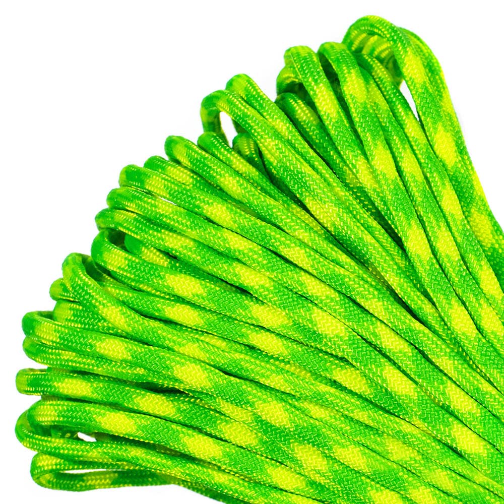 PARACORD PLANET 50 ft Mil-Spec Commercial Grade 550Lb Type Iii Nylon Paracord Dayglow — image 1