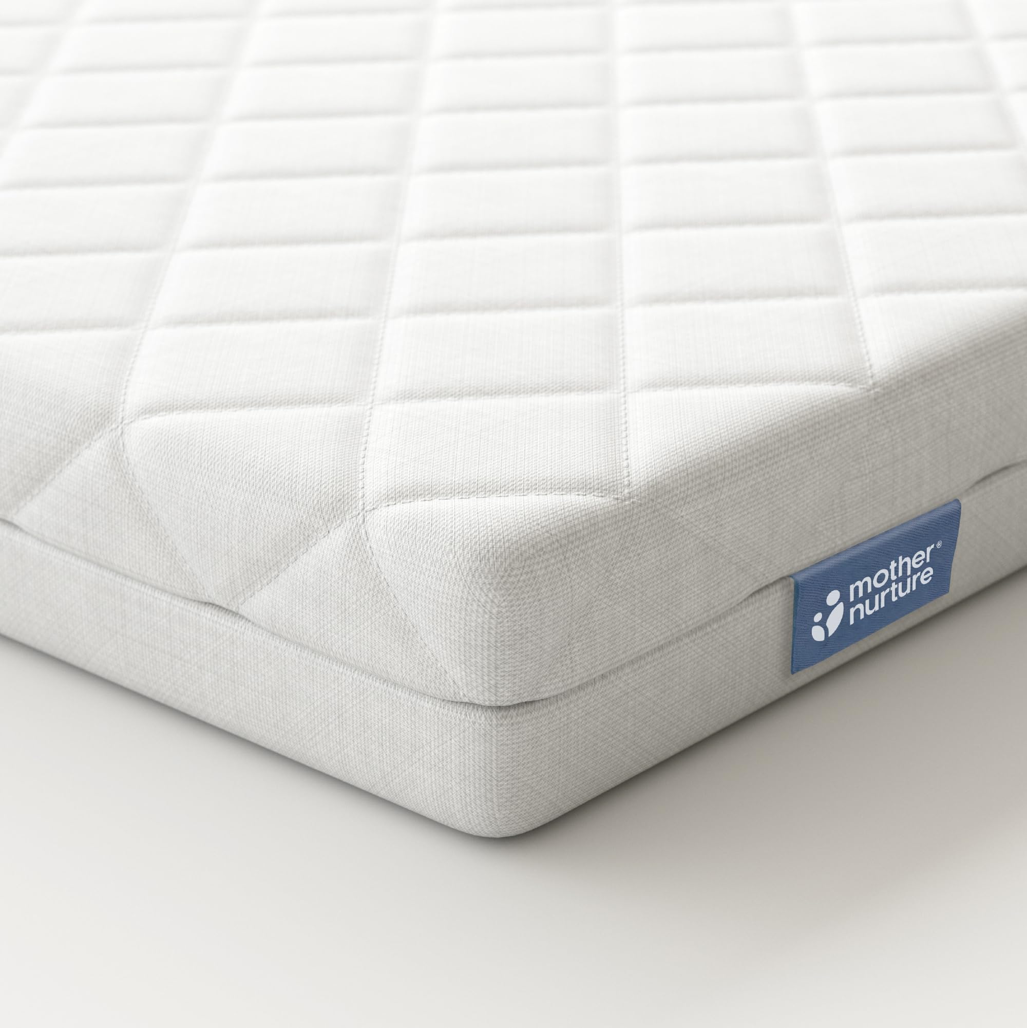 Mother Nurture Quilted Mattress-Fits Snuzpod Crib 80x36x3cm, White, 80 x 36 x 3 cm-Foam