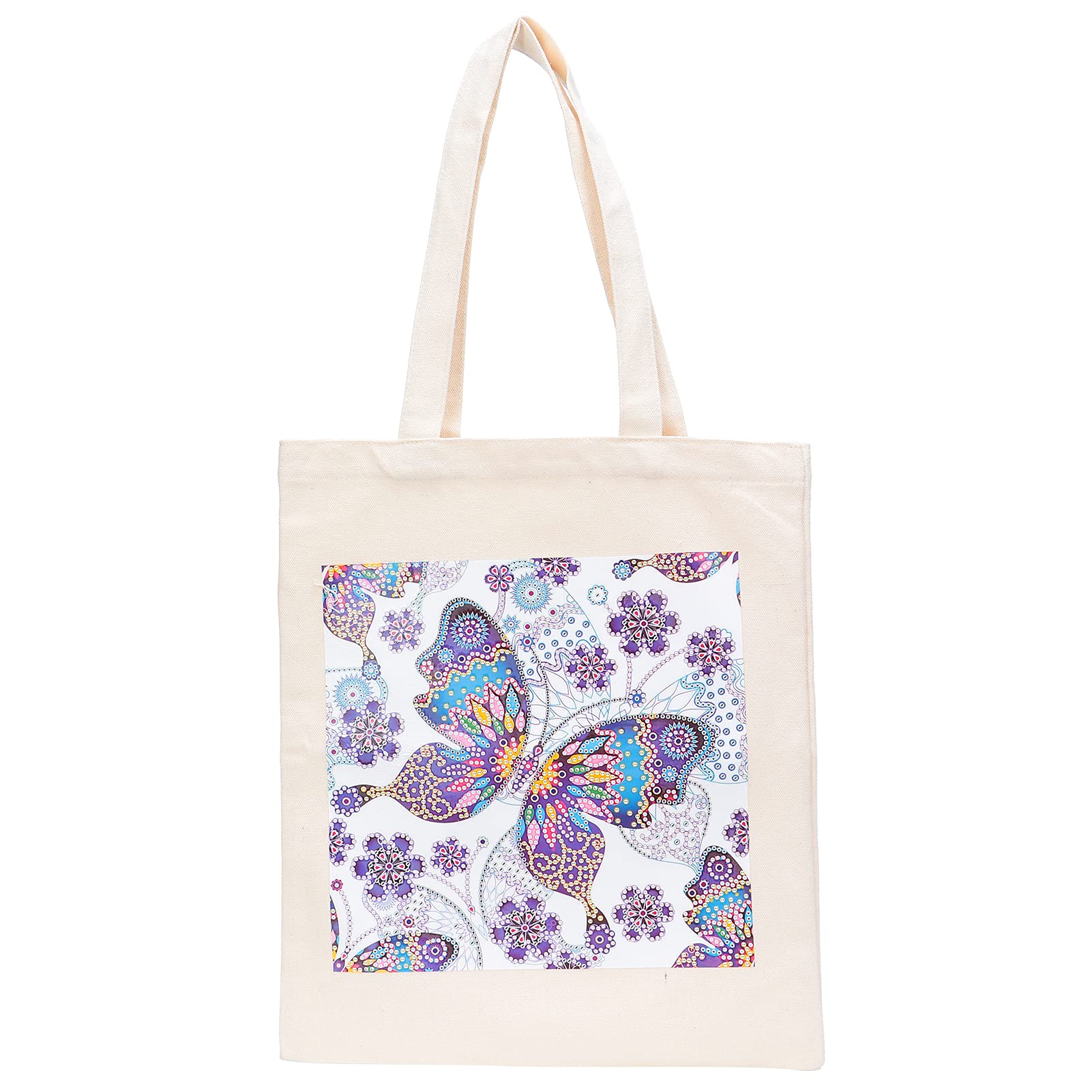 DIY Shopping Bag, Rhinestones Painting Tote Bag with Handles Tool Set for Woman Home Organizer Craft(BB016)