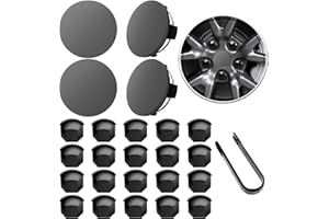 H3JANG Wheel Center Caps for Tesla Model Y Model 3 19 Inch Model S 20 Inch Wheel Hub Caps Center Cover with 4 Hub Center Cap + 20 Lug Nut Cover + 1 Pack Wrench No Logo (Dark Grey)