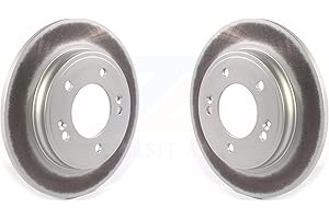 Genius Rear Coated Disc Brake Rotors Pair Replacement For Hyundai Elantra Kia Niro Ioniq Forte Veloster KG-101371
