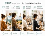 EXERZ 50x60 cm Pre-Stretched Canvas 4 Pack 1.7 cm 280GSM 100% Cotton view 5
