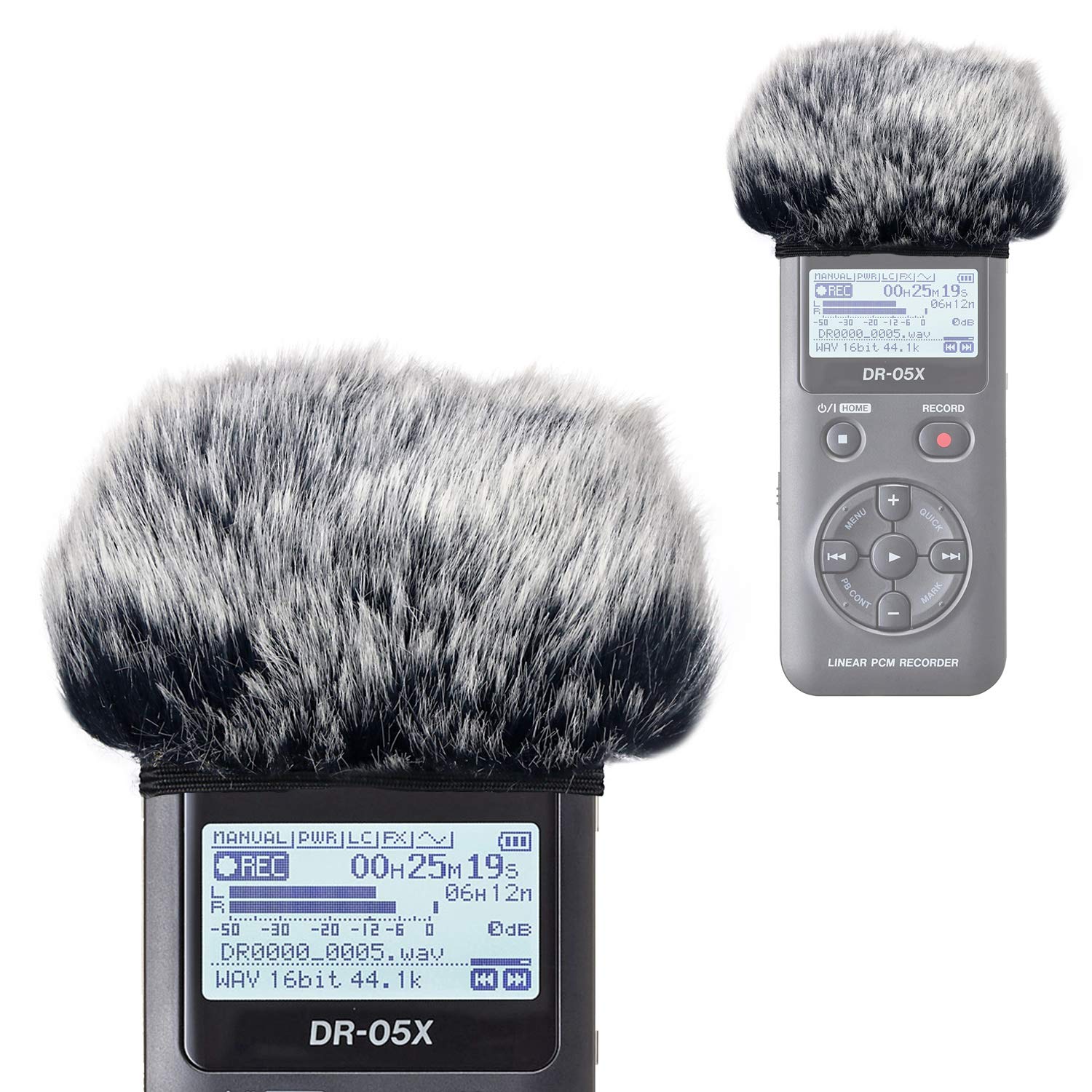 DR05X Windscreen Muff for Tascam DR-05X DR-05 Portable Recorders, DR05X Mic Windshield Windscreen Artificial Fur Wind Screen by YOUSHARES