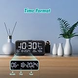 Mesqool Alarm Clock Radio with Projector and Dual Charging Ports view 8