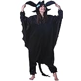 WILDROOMS Unisex Adult Loong Onesie Halloween Costume One Piece Pajamas for Women Men Sleepwear Christmas Pajamas