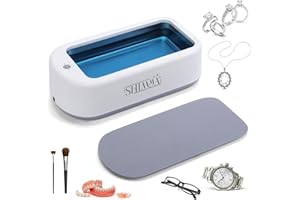 Shimma Ultrasonic jewelry cleaner Machine - ring cleaner - 2 Timer Modes - cleans gold, Silver, diamond - 700ml - Portable Size.