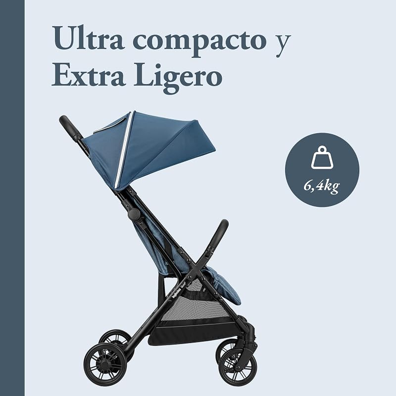 Silla de Paseo ligera Quid², hasta 22 kg, Compacta y Ligera, Ideal para Avión, Manta Blue