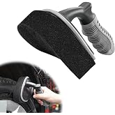 BWBWND Car Tire Shine Applicator, High-Density Sponge Tyre Dressing Applicator Pad with Curved Handle, Reusable Wheel Polishing Brush Auto Detailing Foam for Applying Tire Shine (1 PCS)