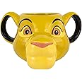 Paladone Simba Lion King Shaped Mug | Novelty Oversized Coffee Tea Ceramic Cup | Unique & Super Fun Way of Drinking Your Favourite Beverage, 500 milliliters, Multicolored