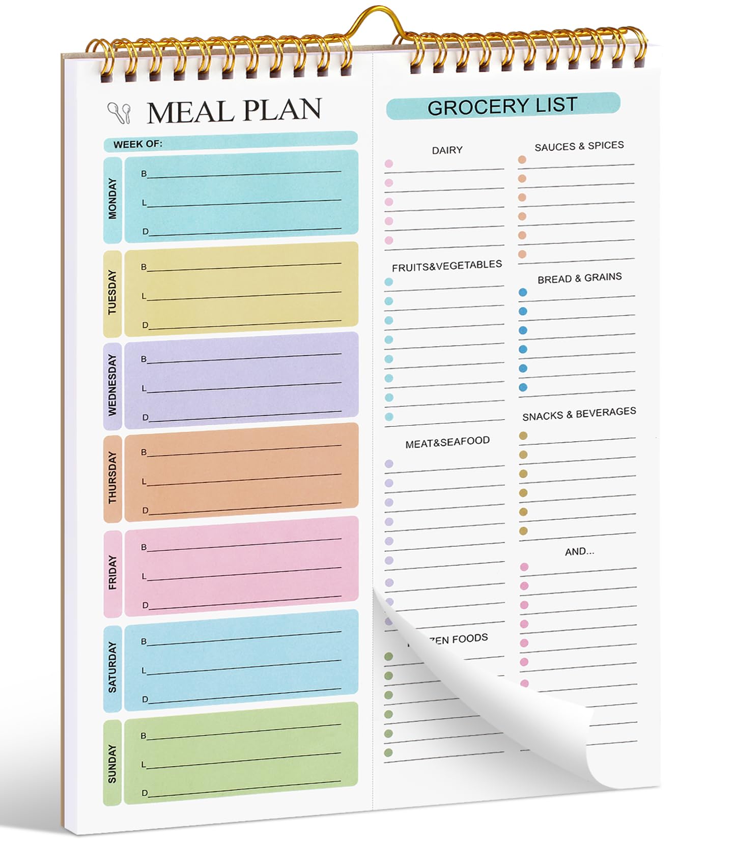 Mua Joyberg Weekly Meal Planner Notebook 8.5x11”, 50 Sheets Weekly Meal ...