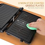 Aigostar Sandwich Toaster Panini Press 180° Open 800W Stainless Steel view 6