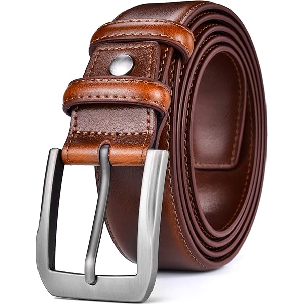 Amazon.com: Le'aokuu Mens Genuine Leather Pin Buckle Single Prong