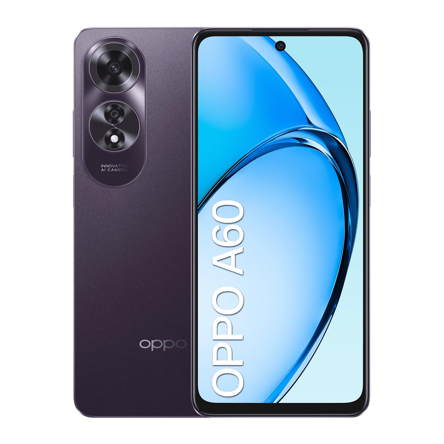 OPPO A60 Dual-SIM 256GB ROM + 8GB RAM (solo GSM | Sin CDMA) Smartphone 4G/LTE desbloqueado de fábrica (Púrpura medianoche) - Versión internacional