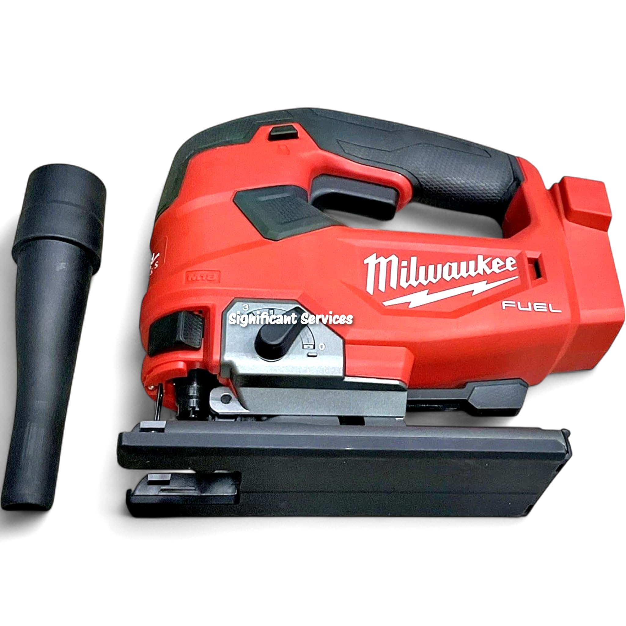 Milwaukee M18 Fuel D-Handle Jigsaw, 18V, Brushless, 3500 RPM, 10T, 15° Angle, Black
