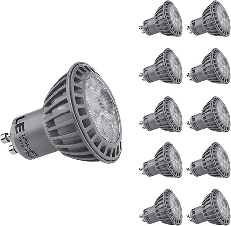 Le 5w Mr16 Gu10 Led Bulbs 50w Halogen Bulbs Equivalent 350lm Warm White 3000k 38 Beam Angle Standard Size Recessed Lighting Track Lighting Spotlight Led Light Bulbs Pack Of 10 Units