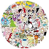TWSTYFAL 90s Cartoon,Cool Cartoon Stickers for Kids Water Bottle, 100 pcs Waterproof Vinyl Decal for Teen Laptop Phone Bike Skateboard, Cute Girl Compute Travel Case Sticker 100