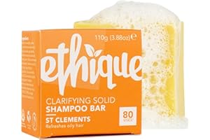 Ethique St Clements -Clarifying Solid Shampoo Bar for Oily Hair - Vegan, Eco-Friendly, Plastic-Free, Cruelty-Free, 3.88 oz (Pack of 1)