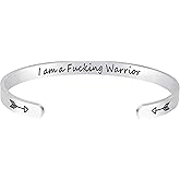 Fesciory Inspirational Bracelets for Women, Stainless Steel Cuff Bangle | Personalized Engraved Cuff Bangle Jewelry for Gradu