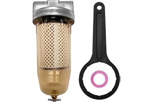 496 Fuel Tank Filter Assembly │Replacement For Gasoline and Diesel Water Separate 30 Micron Max 25gpm 150psi with Zinc 1" NPT