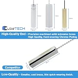 CubeTECH Bathroom Light Pull Cord and Fitting Kit Chrome Round Switch view 4