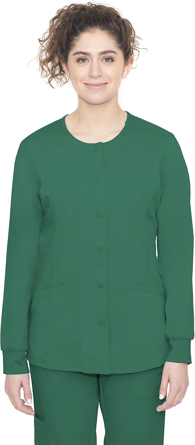 healing hands Purple Label Women’s Daisy Jacket – Five Pocket Scrub Jacket: Clothing