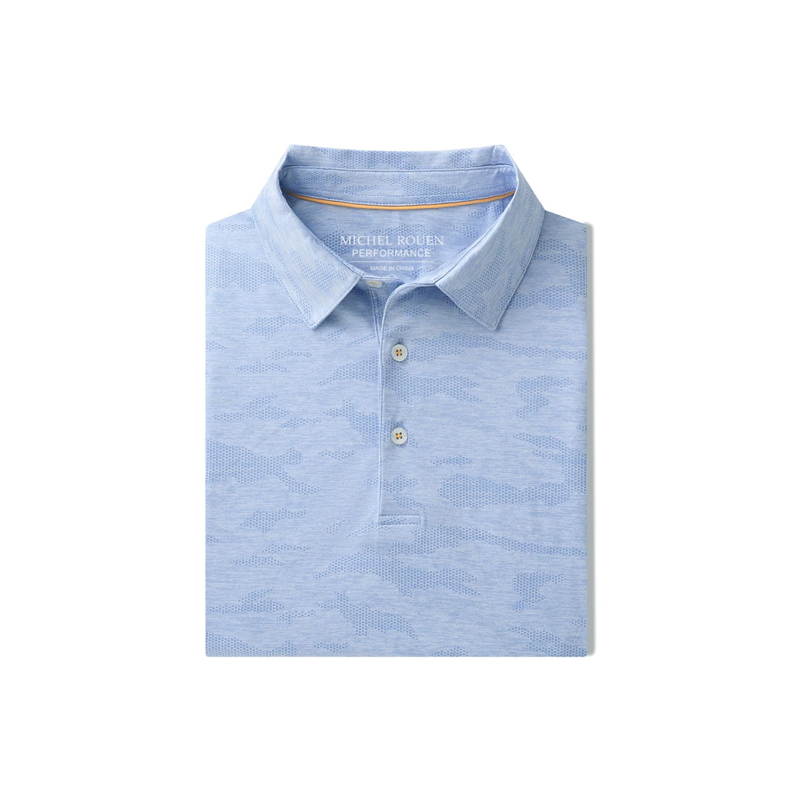 Photo 1 of ***FACTORY SEAL***
Rouen Golf Shirts for Men Dry Fit Moisture Wicking Mens Polo Lightweight Performance Jacquard Golf Polos for Men Blue Heather