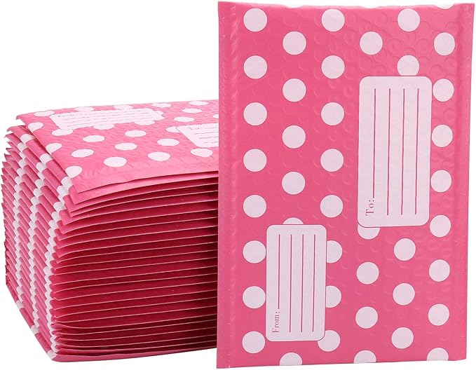 Amazon.com : HQD Poly Bubble Mailer 6x10 Inches Cute Dot Padded