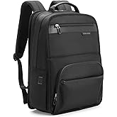 NOBLEMAN 16in Laptop Work Backpack for Men Professional, 1680D Fabric Waterproof Business Casual 20L Backpacks Scratch Resistant, Heavy Duty Daypack for College Computer Bags with USB Charging(Black)