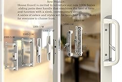 House Guard White Patio Door Handle Set with