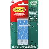 Command Outdoor Refill Strips Variety Pack [Removable]: 4 Medium and 4 Large Strips (White)