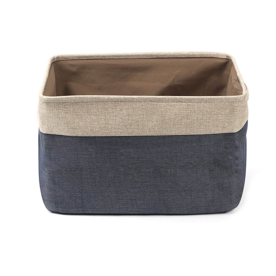 Sourcingmap Household Fabric Storage Bins Baskets Closet Toy Clothes Towel Laundry Box Container Organizer Dark Blue L