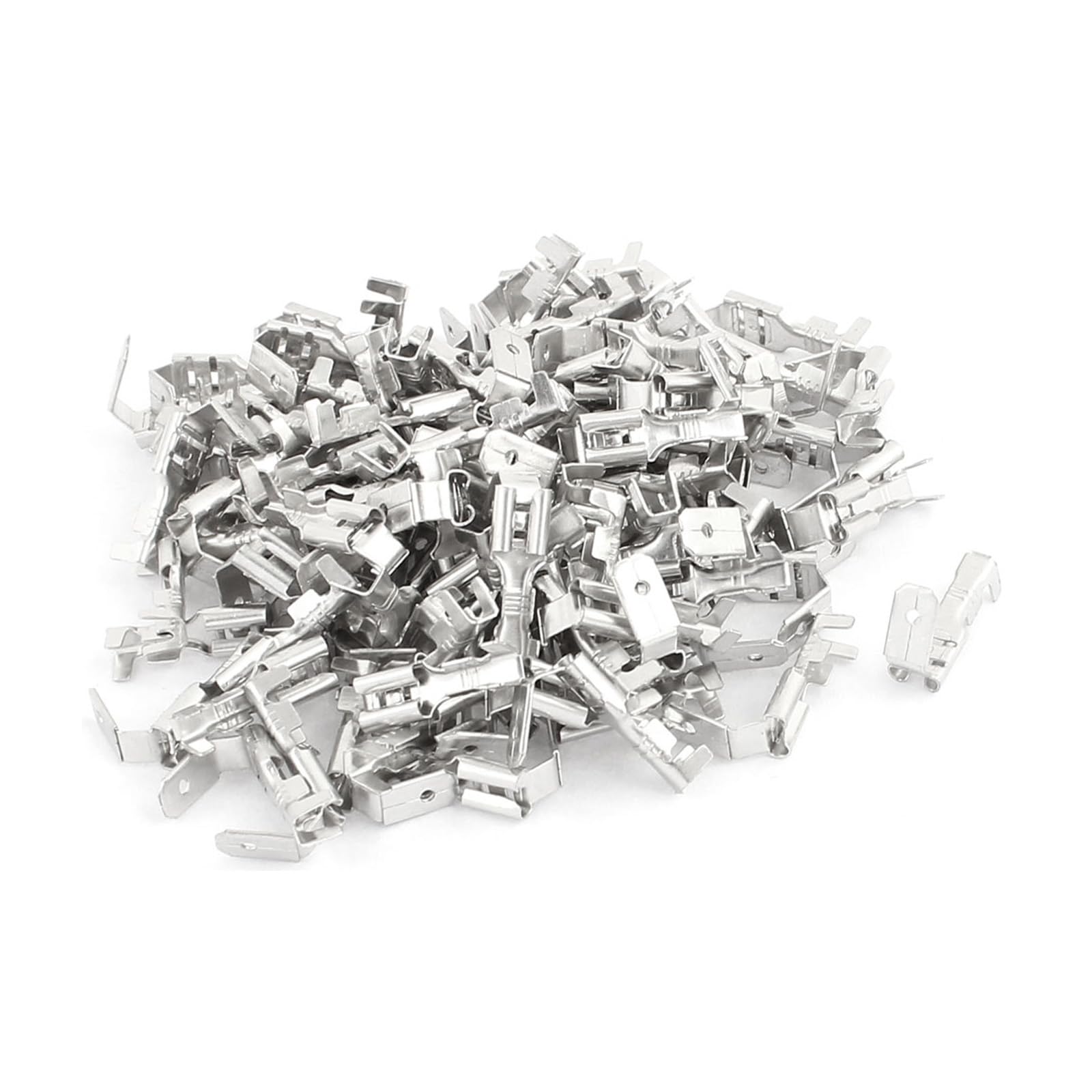 sourcing map 100 Pcs 4.8 Width Back Insulated Terminals Electrical Wire Crimp Connector