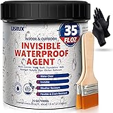 Waterproof Sealant 35 oz, Clear, Transparent Waterproof Coating, Water-Based Invisible Waterproof Agent for Roof, Wall, Garden, Terrace, Indoor and Outdoor Use