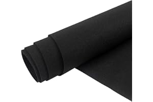 JOYOTO 78 * 24 Inch 4.23OZ Non-Woven Fabric,0.8mm Thick Waterproof Speaker Box Fabric& Tear Resistant Carpet for Car Interior,Trunk Liner Carpet Automotive Carpet(Black)