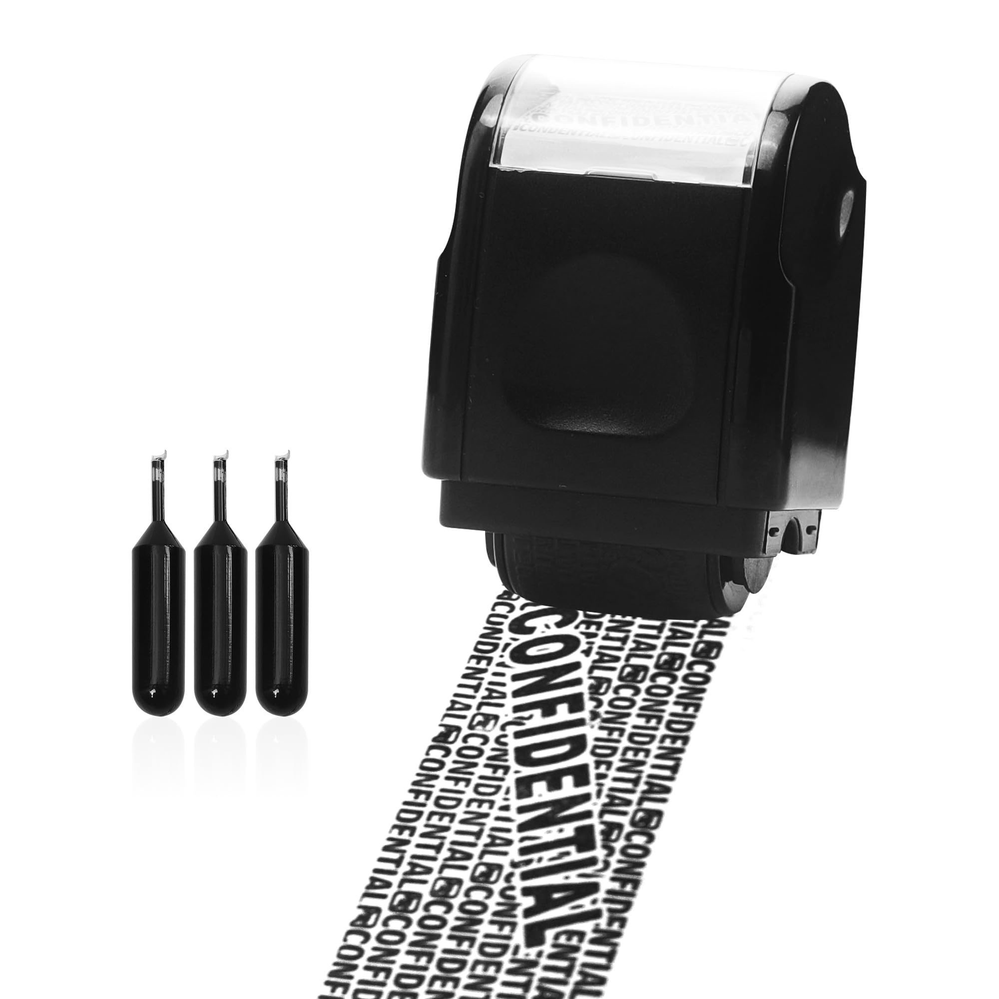 Privacy ID Address Blocker Stamp, Identity Theft Protection Roll Stamp, Privacy Security Theft Roller Stamp Personal Data Security Data Defender Roller Stamp (Black, S) — image 1