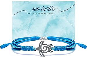 HARACRAFT Under The Sea Blue Marine Luck and Protection Tibetan Bracelet, Surfer String Wrap for Men, Women, Forever Love Friendship