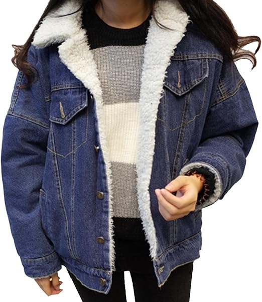 fur denim jacket womens