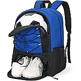 Goloni Soccer Bag, Basketball Bag with Ball Compartment & Shoe Compartment,Large Soccer Backpack for Basketball,Gym，Football
