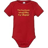 Iowa State Fan The Hawkeyes Smell Like My Diaper Cute Baby Bodysuit Outfit