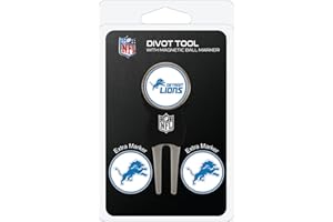 Team Golf NFL Divot Tool with 3 Golf Ball Markers Pack, Markers are Removable Magnetic Double-Sided Enamel