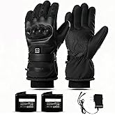 Heated Gloves for Men Women, 7.4V 5000mAh Rechargeable Battery Powered, Waterproof Windproof Hand Warmers Electric Heating Ski for Cold Weather Motorcycle Skiing Riding, Hiking, Snowboarding Hunting