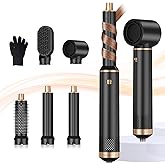 Blow Dryer Brush 5 in 1, Negative Ion Hair Dryer Brush Set Upgrade Hot Air Brush Air Styler Curling Wrap Air Curler, Curling Iron Hair Styling Tools As A Gift for Straight/Curl/Drying/Smoothing