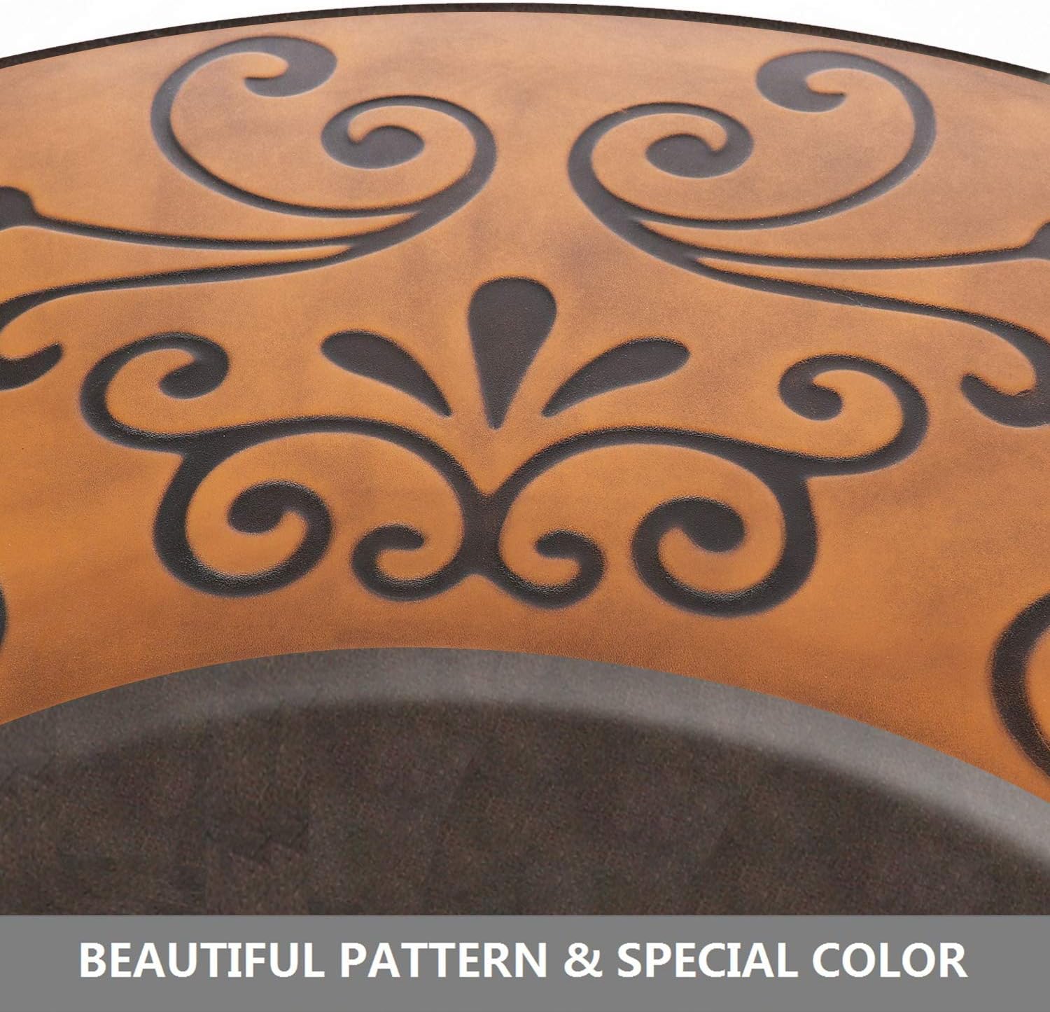 Amcomfy 3 ft. x 5 ft. Anti Fatigue Semi Circle Salon Mat for Hair Stylist Anti-Slip Antique Series Salon & Barber Shop Chair Floor Mat (3' x 5' x 5/8'', Antique Light): Kitchen & Dining