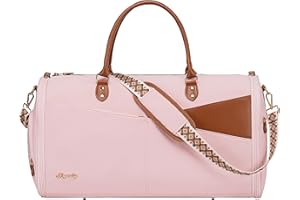 Convertible Garment Duffle Bag for Travel, 2 in 1 Travel Garment Bag with Shoe Compartment, Carry On Garment Bag for Women, F