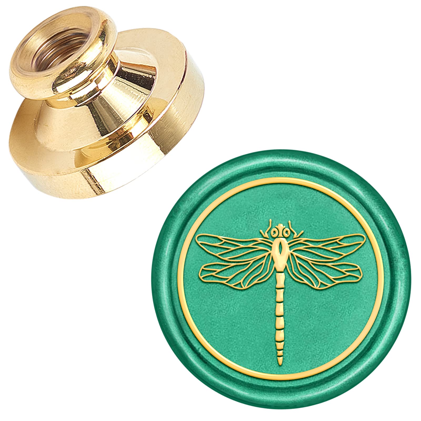 CRASPIRE Wax Seal Stamp Head Dragonfly Removable Sealing Brass Stamp Head for Creative Gift Envelopes Invitations Cards Decoration