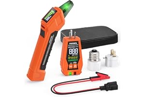 Focemta Circuit Breaker Finder Kit with GFCI Outlet Tester for 90-135V AC Circuits,includes Light Socket Adapter, 3-2 Prong G
