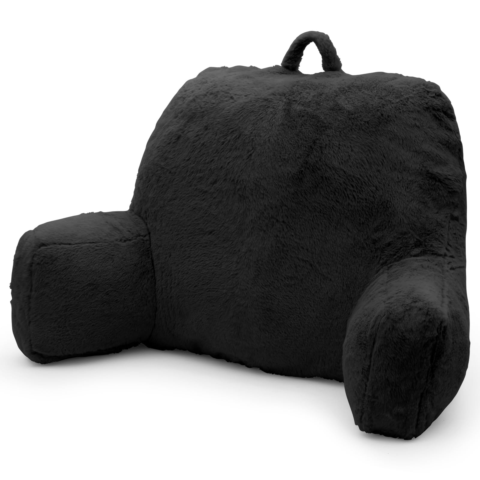 Photo 1 of xffzroom Reading Pillow Large Bed Pillow,Backrest with Arms, Back Support for Sitting Up in Bed, Couch for Lounging Bedrest,Black