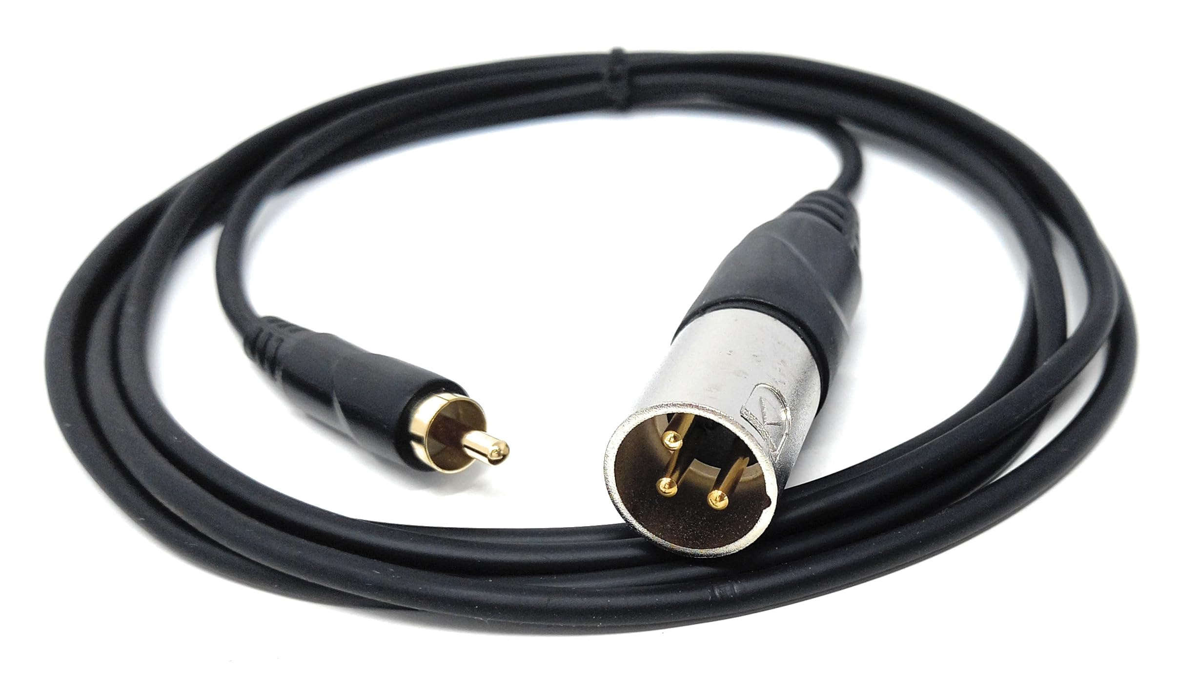 DRUT 1.5m 3-Pin Male XLR to RCA Phono Single Plug Cable for HiFi Audio, Music Instruments, Mixer, Microphone Lead, Cable, Gold Plated 5ft